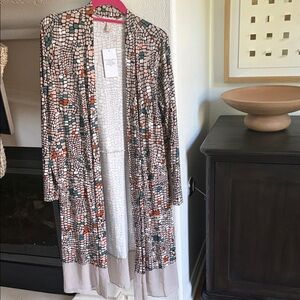 Stylish Mosaic Patterned Women's Coat